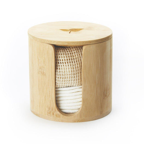 StylPro Bamboo Container with 8 Reusable Bamboo Makeup Remover Pads