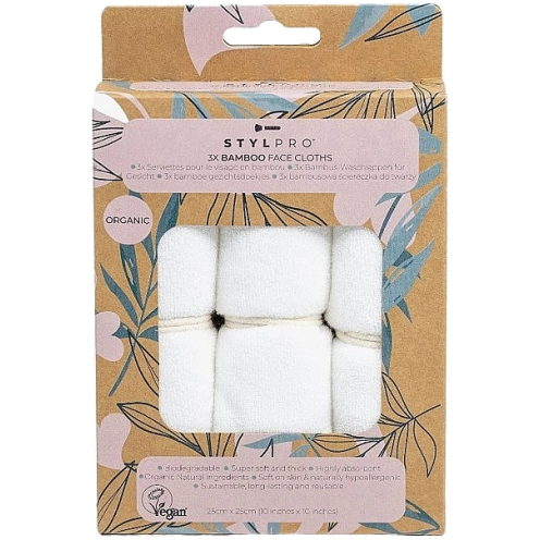 StylPro bamboo face towels (3 pcs)
