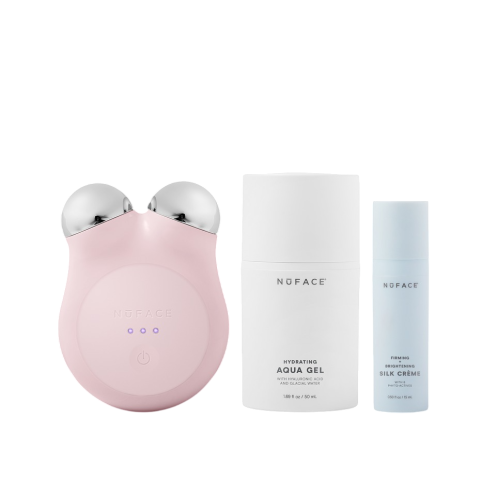 NuFACE MINI+ Smart On-the-Go Facial Toning Kit - Sandy Rose