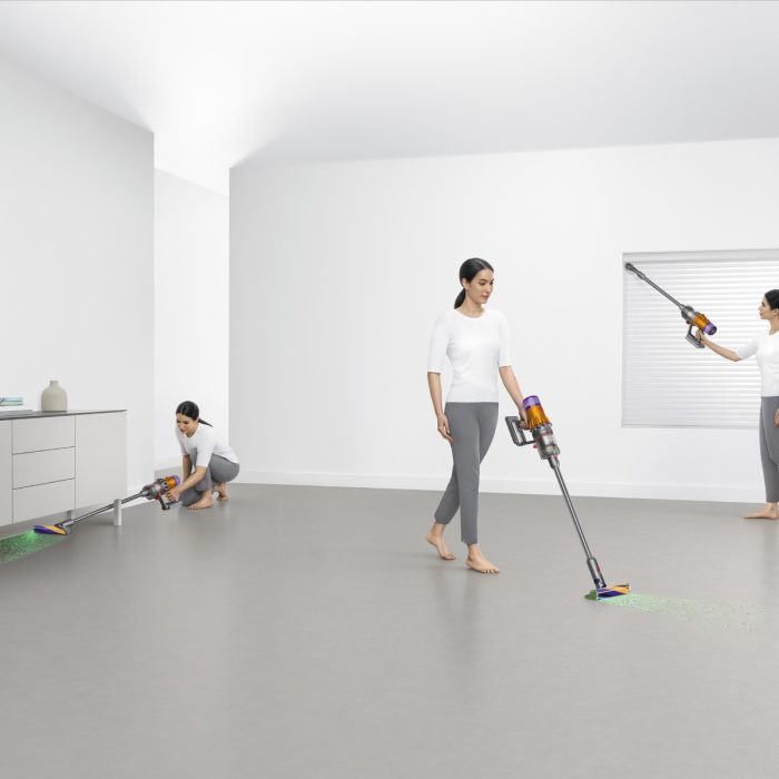 Dyson V12 Detect Slim Absolute cordless vacuum cleaner using