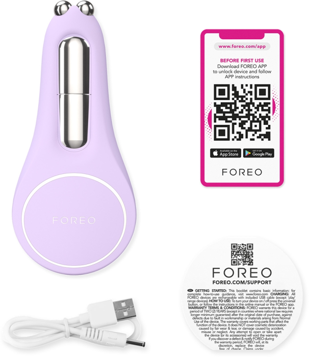 FOREO BEAR 2 Eyes & Lips Microcurrent Device, Lavender